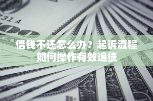 北京借钱不还怎么办？起诉流程如何操作有效追债