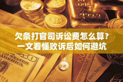 北京欠条打官司诉讼费怎么算？一文看懂败诉后如何避坑