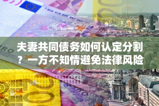 北京夫妻共同债务如何认定分割？一方不知情避免法律风险必看！